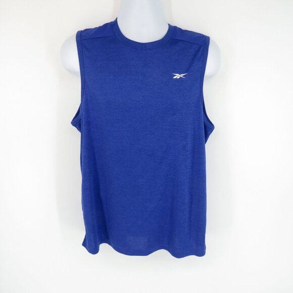 Reebok Men's Speedwick Sleeveless Tee Blue Medium NWT - Picture 1 of 5